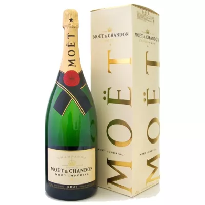 Шампанське Шампанське Moet + Chandon Brut Imperial (сухе, біле, у коробці) 1,5 л