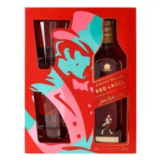 Віскі Johnnie Walker Red label (подар.упак. + 2 склянки) 0,7 л