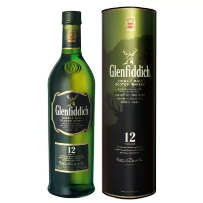 Віскі Glenfiddich 12 років 1 л. у тубусі