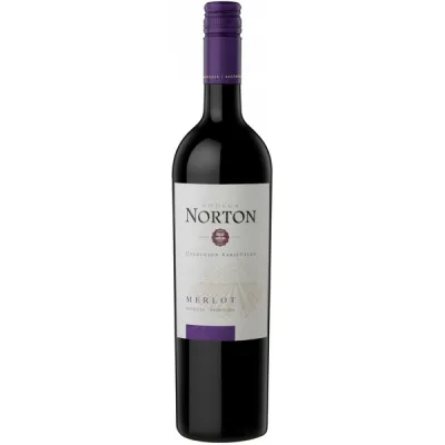 Вино Norton врожаю пізнього збору Merlot кр.п/сл 0,75 л 12,5%