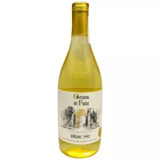 Вино Grains de Folie Folie White Dry білий сухий 0,75 л 11% (Франція, Лангедок-Руссильон, ТМ Grains de Folie)