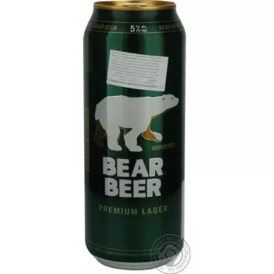 Пиво світле Beаr Beer 0,5л 5% з/б (Данія, ТМ Beаr Beer)