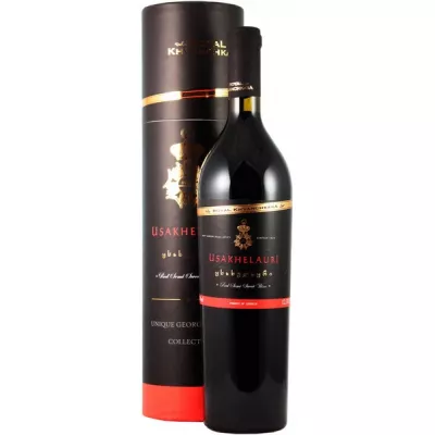 Вино Усахелоурі кр. п/сл 0,75 л 12,5% подар.упак (Грузія, ТМ Royal Khvanchkara)