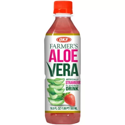 Напій Алоє віра Aleo Strawberry з полуницею 1,5л (Тайвань, ТМ Aleo)