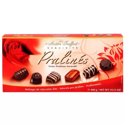 Цукерки праліне асорті Pralines Red 400г (Німеччина, ТМ Maitre Truffout)