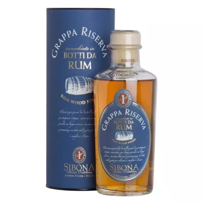 Граппа Sibona Riserva Botti Da Rum 0,5 л 44% тубус (Італія, Венетто, ТМ Sibona) 75290