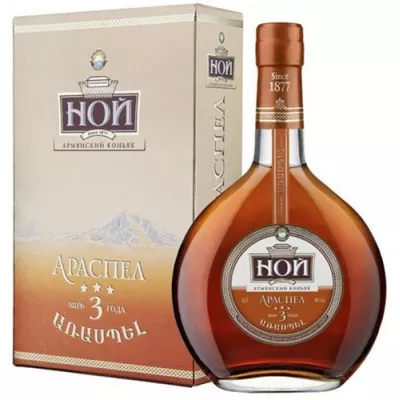 Коньяк Ной Араспел 3 роки 0,5 л 40% кор. (Вірменія, ТМ Ной)