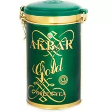 Чай зеленый Akbar Green Gold 275г ж/б (Шри Ланка, Цейлон, ТМ Akbar)