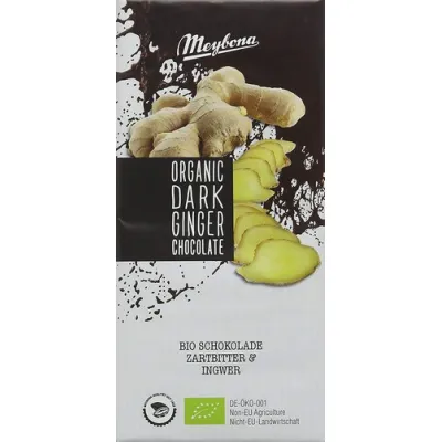 Шоколад Meybona темний Ginger 100г (Німеччина, ТМ Meybona)