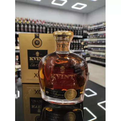 Коньяк Kvint 10 років XO 0,5 л 40% декантер+кор (Молдавія, ТМ Kvint)