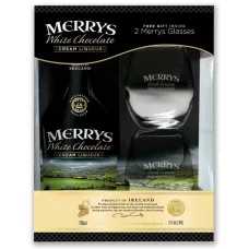Ликер Merrys Chocolate Cream 0,7л 17% кор+2 стакана (Ирландия, ТМ Merrys)