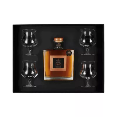 Grappa Riserva 18.46 0,7л 43% дер.скринька+4 келихи (Італія, П'ємонт, ТМ Mazzetti)