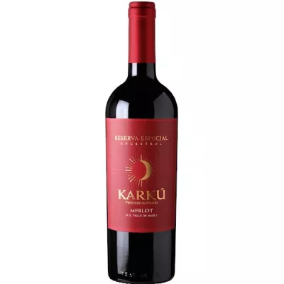 Вино Merlot Reserva кр.сух 0,75 л 13,5% (Чілі, Д.Мауле, ТМ Karku)