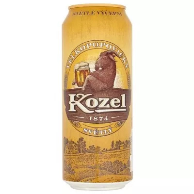 Пиво світле Velkopopovicky Kozel 10% 0,5л 4,2% ж/б (Чехія, ТМ Velkopopovicky Kozel)