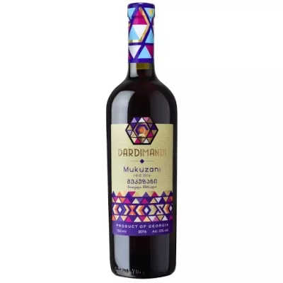 Вино Мукузані кр.сух 0,75 л 12% (Грузія, Кахетія, ТМ Dardimandi)