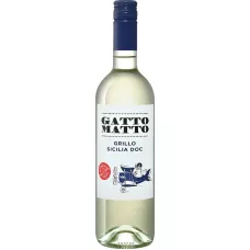 Вино Gatto Matto Grillo Sicilia DOC бел.сух 0,75 л 11,5% (Італія, Сицилія, ТМ Gatto Matto)