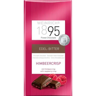 Шоколад темний з малиною Weinrich 1895 100г (Німеччина, ТМ Weinrich 1895)