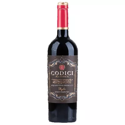 Вино Masserie Primitivo/Merlot IGPCodici кр.сух 0,75 л 13,5% (Італія, Пулія, ТМ Codici)