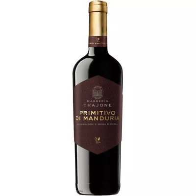 Вино Primitivo di Manduria DOP кр.сух 0,75 л 14% (Італія, Апулія, ТМ Masseria Trajone)