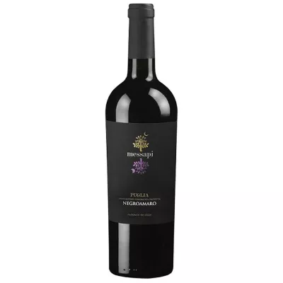 Вино Negroamaro Puglia IGP кр.сух 0,75 л 14% (Італія, ТM Messapi)