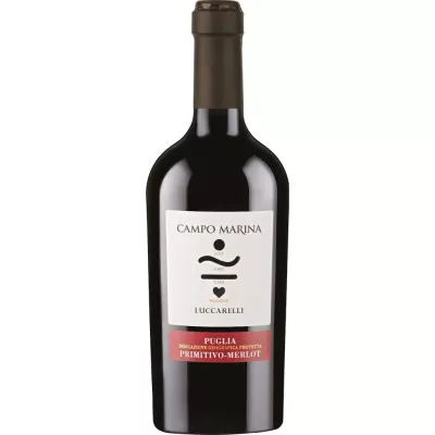 Вино Primitivo/Merlot Puglia IGP кр.сух 0,75 л 14% (Італія, ТM Campo Marina)