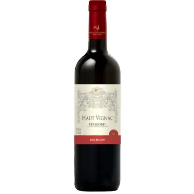 Вино Haut Vignac Merlot IGP Perigord чер. сухий 0,75 14,5%