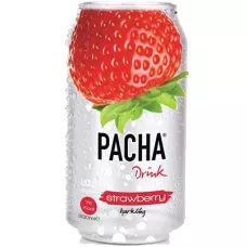 Лимонад зі смаком полуниці Pacha Strawberry 0,33 ж/б (Бельгія, ТМ Pacha)