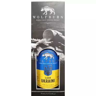 Виски Wolfburn SLAVA UKRAINI Single Malt 0,7л 46% в коробке