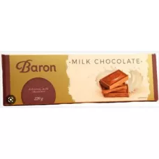 Шоколад молочний Baron Milk 220г (Польща, ТМ Baron)