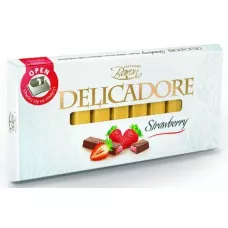 Шоколад батончик Delicadore Strawberry 200г (Польща, ТМ Baron)