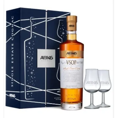 Коньяк ABK6 Pure VSOP Domaine підкор. 2 склянки 0,7л 40% (Франція, ТМ ABK6)