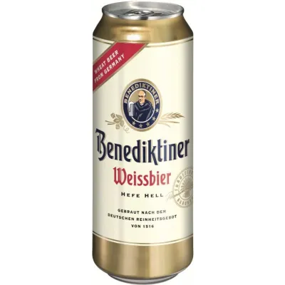 Пиво Benediktiner Weissbier Wheat 0,5л 5,4% ж/б