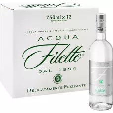 Вода мінеральна слабогазована Filette Grigio Chiaro 0,75 л скло (Італія, TM Filette)