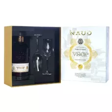 Коньяк Cognac VSOP Naud 0,7л 40% під. кор. + 2 склянки (Франція, TM Naud)