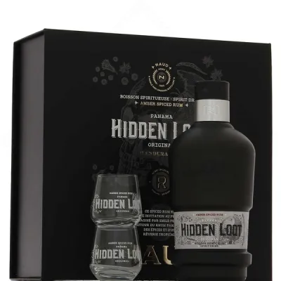 Ром Ron Hidden Loot Original Naud 0,7 л 40% під. кор. +2 склянки
