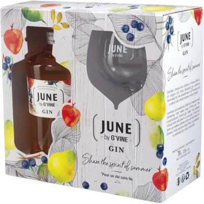 Джин Gin June Peche Generique+ келих 0,7 л 37,5%