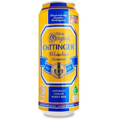 Пиво Oettinger Weissbier 0,5л ж/б 4,9%