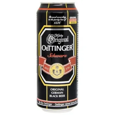 Пиво Oettinger Black Beer 0,5л ж/б 4,9%