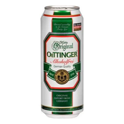 Пиво безалкогольне Oettinger Alkoholfrei 0,5л ж/б 0,5%