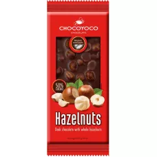 Чорний шоколад з фундуком Dark chocolate whole hazelnut 100г (Польща, TM Chocoyoco)
