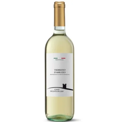 Вино Trebbiano d'Abruzzo DOC 0,75 л 12% біл. сухий. (Італія, Абруццо, TM Conte di Castel Vecchio)