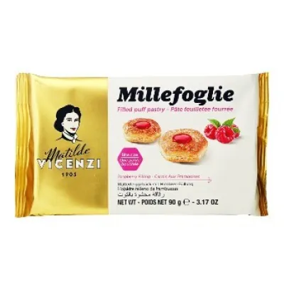 Печиво Puff Pasty Raspberry з малиною 90г