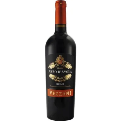 Вино тихе Nero D'Avola Sicilia DOC 0,75л крас. сухий. 13,5% (Італія, Сицилія, TM Vezzani)