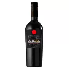 Вино тихе Primitivo di Manduria DOC 0,75л крас. сухий. 14.5% (Італія, Апулія, TM Carlo Scala) Вино тихе Primitivo di Manduria DOC 0,75л крас. сухий. 14.5% (Італія, Апулія, TM Carlo Scala)