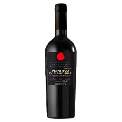 Вино тихе Primitivo di Manduria DOC 0,75л крас. сухий. 14.5% (Італія, Апулія, TM Carlo Scala)