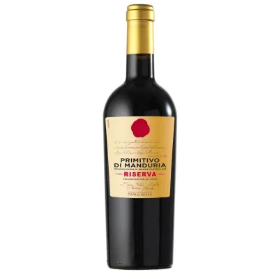 Вино тихе Primitivo di Manduria Reserva 0,75л крас. сухий. 15%