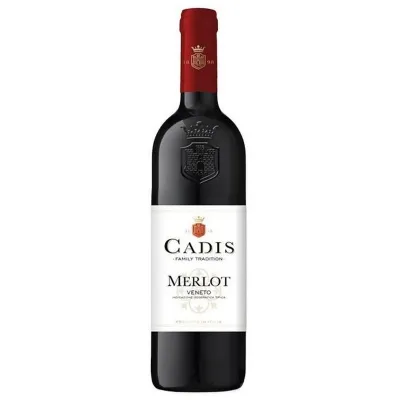 Вино Merlot Cabernet Veneto IGT 2024 крас.сух 0,75 л 12% (Італія, Венето, ТМ Cadis)