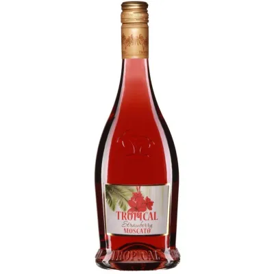 Вино фризанте Moscato Tropical Strawberry троянд. 0,75л 5,5% (Італія, П'ємонт, ТМ Tropical Moscato)