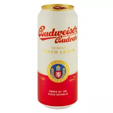 Пиво світле Budvar Lezak 0,5 л 5% з/б (Чехія, ТМ Budweiser Budvar)
