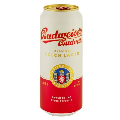 Пиво світле Budvar Lezak 0,5 л 5% з/б